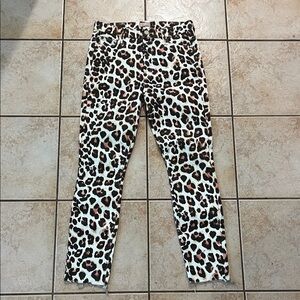 MOTHER High Waisted Looke‎ Ankle Fray Jeans Touch of the Tiger, Sz 27